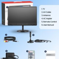 Desobry 18.5" Portable TV with Antenna, 6500mAh Built-in Power Operated TV, 12 Volt Small TV Support HDMI/AV/USB/Headphone Jack Input，Portable T V for Camping, RV, Patio, Kitchen, Indoor, Outdoor - Image 9