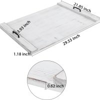 SwallowLiving Wood Noodle Board Stove Cover with Handles, Wooden Stovetop Cover Board for Gas Stove and Electric Stove Top,Kitchen Sink Cover for Counter Space, Cutting Board, White - Image 3