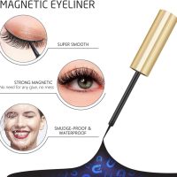 Magnetic Eyelashes with Magnetic Eyeliner Kit -10 Pairs Upgraded 3D 5D Magnetic Eyelashes Kit with Tweezers & 2 Tubes of Magnetic Eyeliner, Reusable, No Glue (10 Pairs) - Image 3