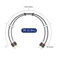 J&D RCA Audio Cable, Audiowave Series 2 RCA Male to Male Stereo Audio Cable for Home Theater, HDTV, Gaming Consoles, Hi-Fi Systems - Gold Plated Connecter, Nylon Braid, 3 Feet - Image 7