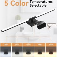 Ensenior Modern Bathroom Vanity Light 32 inch, Built-in Dimmer, 18.5W Dimmable 5CCT Led Bath Lights, Black Bar Vanity Light for Bathroom Mirror Cabinets Bedroom-FCC Certificated - Image 4