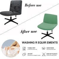 Criss Cross Office Chair Cover, Replaceable Stretch Armless Wide Seat Chair Protector Cover, for Home Office Chair Decor(Purple) - Image 5