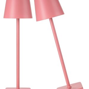 HASUN 2 Pack Cordless Table Lamp, Portable LED Desk Lamp, 5200mAh Battery Operated Lights, 3 Color Stepless Dimming Up, Night Light for Bedroom/Date/Bars/Cafe/Camping (Peach 2Pack)