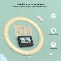 9.5" Portable DVD Player for Kids and Car with 7.5" Swivel Screen, 4-6 Hour Working Time, Car DVD Player with Dual Speakers, Remote Control, Support Sync TV, Region Free USB/SD/AV- Black - Image 6