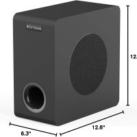 BESTISAN Powered Subwoofer, 6.5'' Side Firing Home Audio Sub, Deep Bass Response Subwoofers, Easy Setup with Home Theater Systems, TV, Speakers, RCA, LFE, AUX Input, High-Level Speaker Input & Output - Image 8
