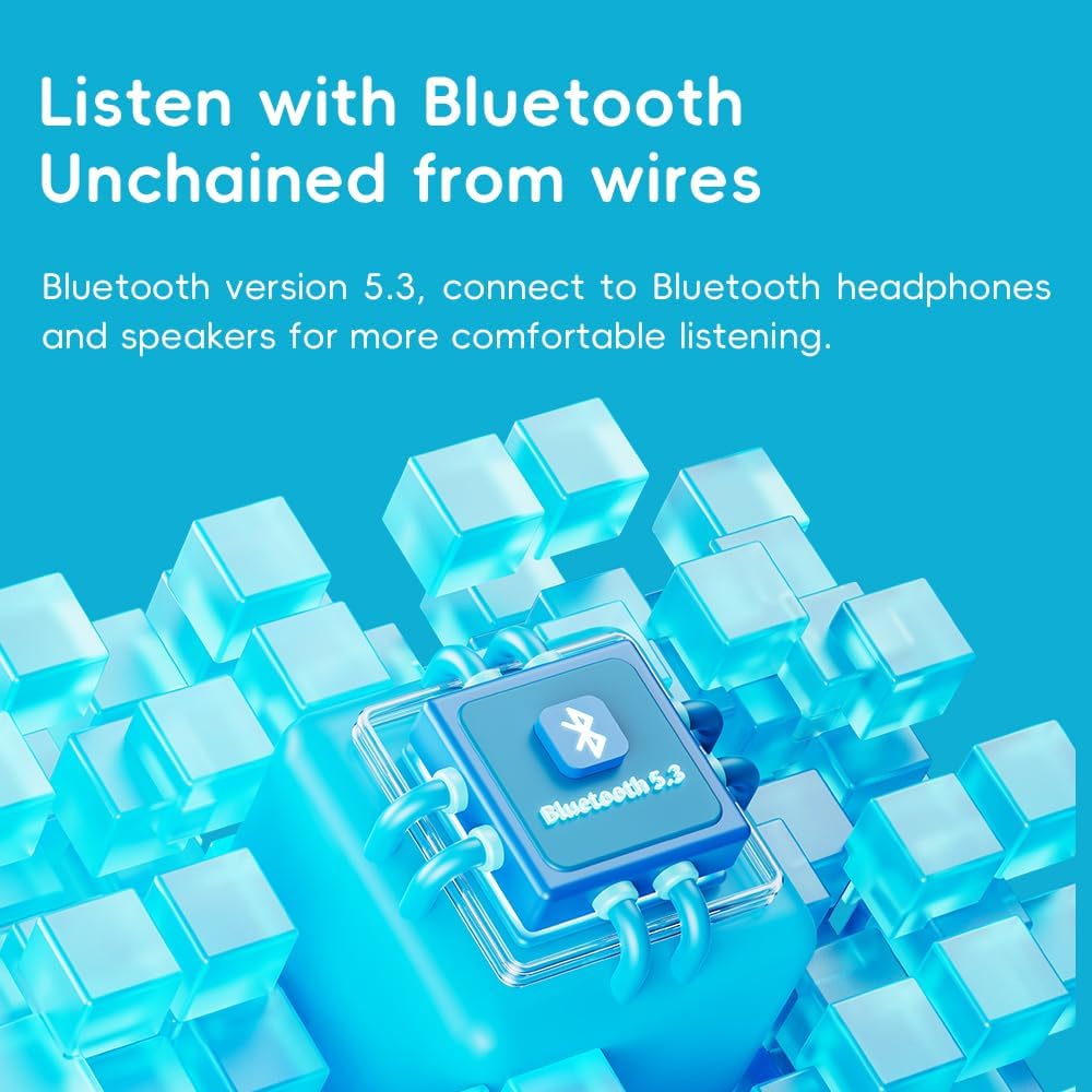 SnowSky/FiiO Echo MINI HiFi Bluetooth MP3 Player, 15Hours Playback, Independent Volume Control with 3.5mm/4.4mm Headphones Outputs (Sky Blue) - Image 5