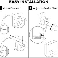 HumanCentric Cable Box and Modem Mount, Adjustable Wall Mount for Small and Narrow Devices, Cable Boxes, Modems, DVD Players, Streaming Media Devices, Mount on The Wall Behind TV, Hardware Included - Image 5