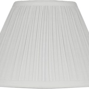 Antique White Medium Empire Mushroom Pleated Lamp Shade 5" Top x 11" Bottom x 7.5" High (Clip-On) Replacement - Springcrest