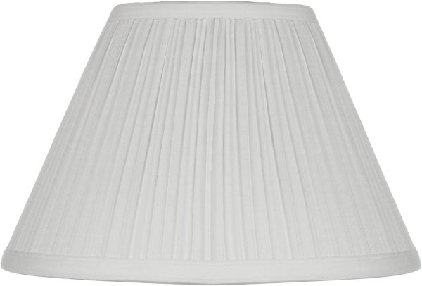 Antique White Medium Empire Mushroom Pleated Lamp Shade 5" Top x 11" Bottom x 7.5" High (Clip-On) Replacement - Springcrest