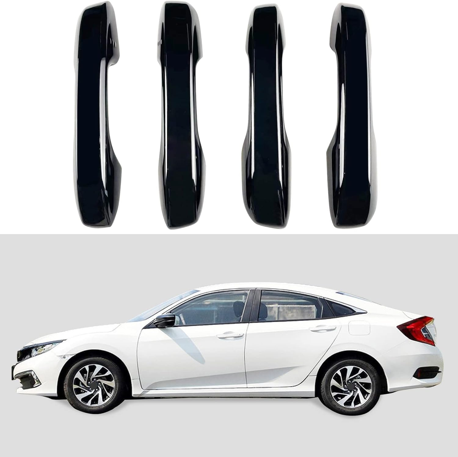 Door Handle Covers Trim Compatible with 11th Gen Civic Accessories, for Honda Civic 2022 2023 2024 2025, Accord/CR-V/HR-V 2023 2024 2025 with Smart Auto Lock - Glossy Black Car Decoration - Image 9
