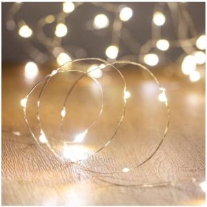 10Ft/30 LEDs Fairy,Starry , String Lights for Indoor&Outdoor Decoration Wedding Home Parties Christmas Holiday, Waterproof,Battery Operated.(Warm White)