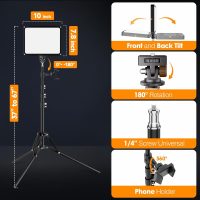 2-Pack LED Video Light Kit with Phone Holder & Barndoor, 2800-7000K Dimmable Studio Lighting for Video Recording, Live Streaming, YouTube, Vlogging, Photography, Makeup, Content Creation, Podcast - Image 5