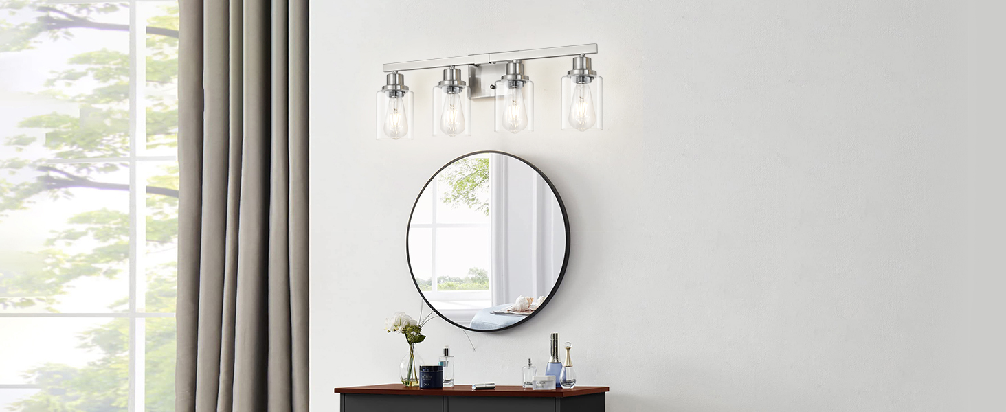 bathroom light fixtures;bathroom lighting fixture over mirror;bathroom vanity light wall sconcese