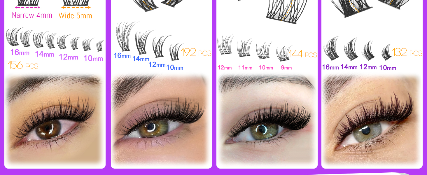 Wispy lash clusters