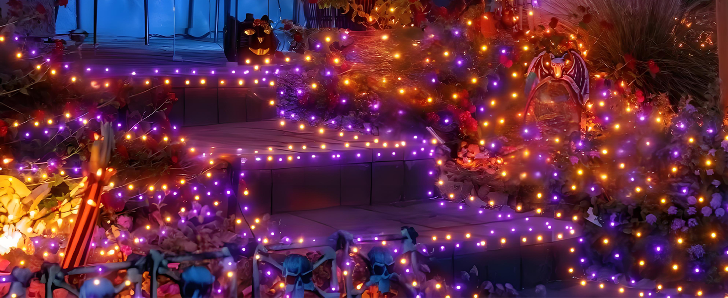 The Halloween lights can be used for your Halloween house and yard decorations.