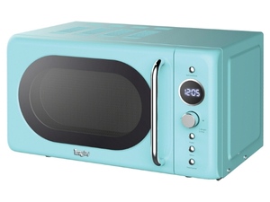 Total Chef retro microwave, closed, on a white background
