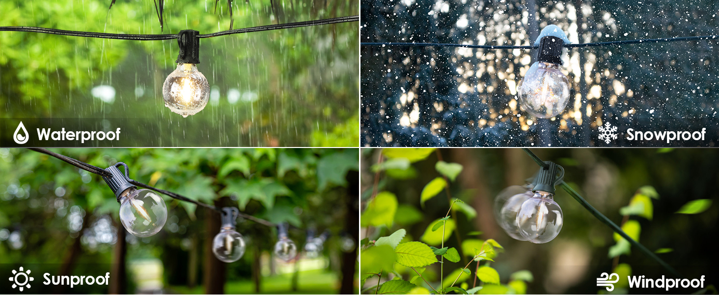 Waterproof string lights