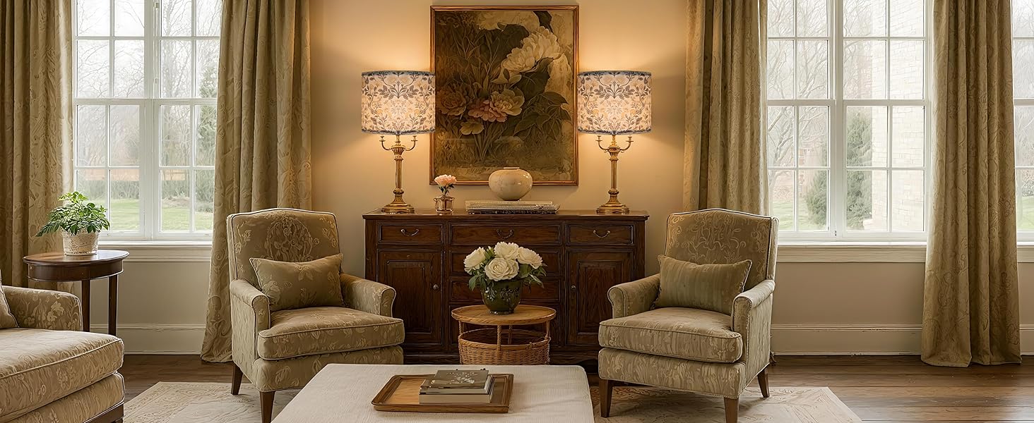 Flower Lampshades in Living Room