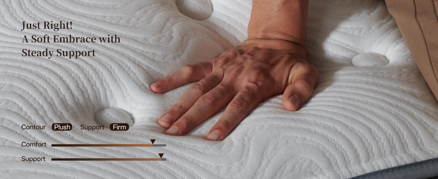 pcm cooling hybrid mattress, queen size bed, cool sleep, breathable foam, hot sleeper friendly