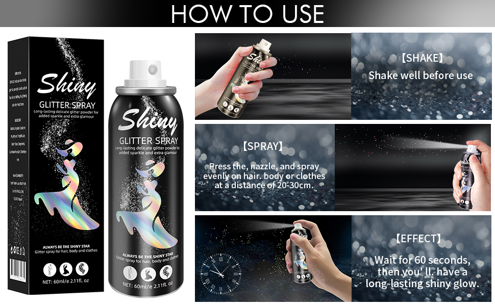 body glitter spray for hair and body glitter hairspray shiny quicking shiny glitter hairspray