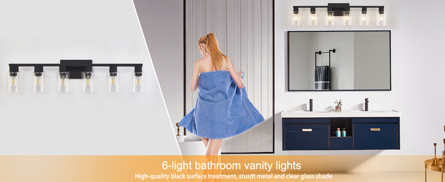 6 Light vanity lights for bathroom