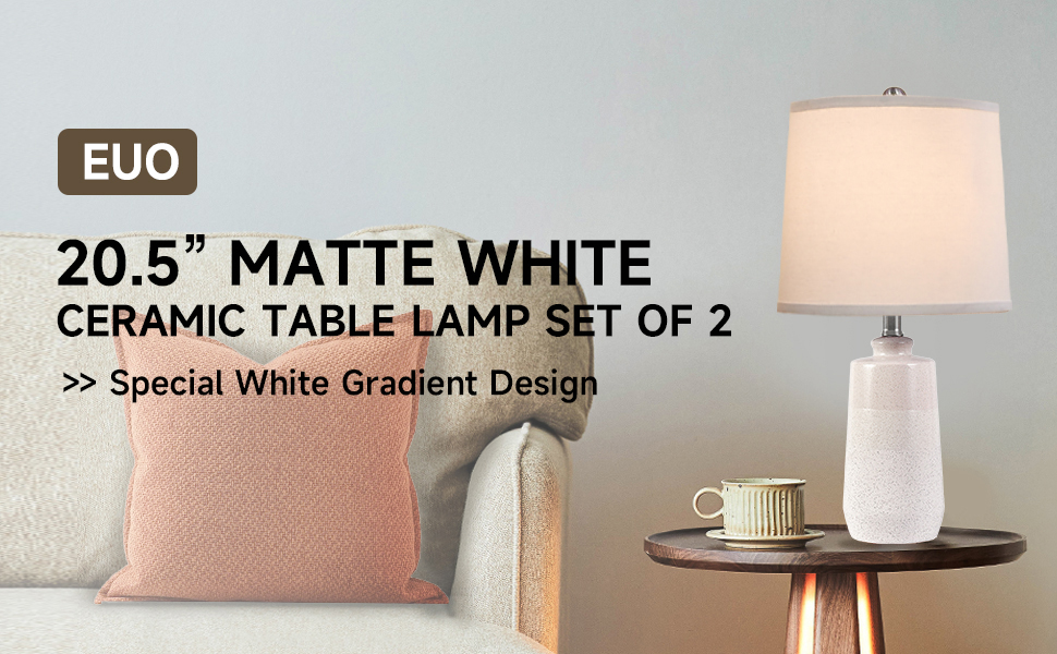 white ceramic table lamps set of 2