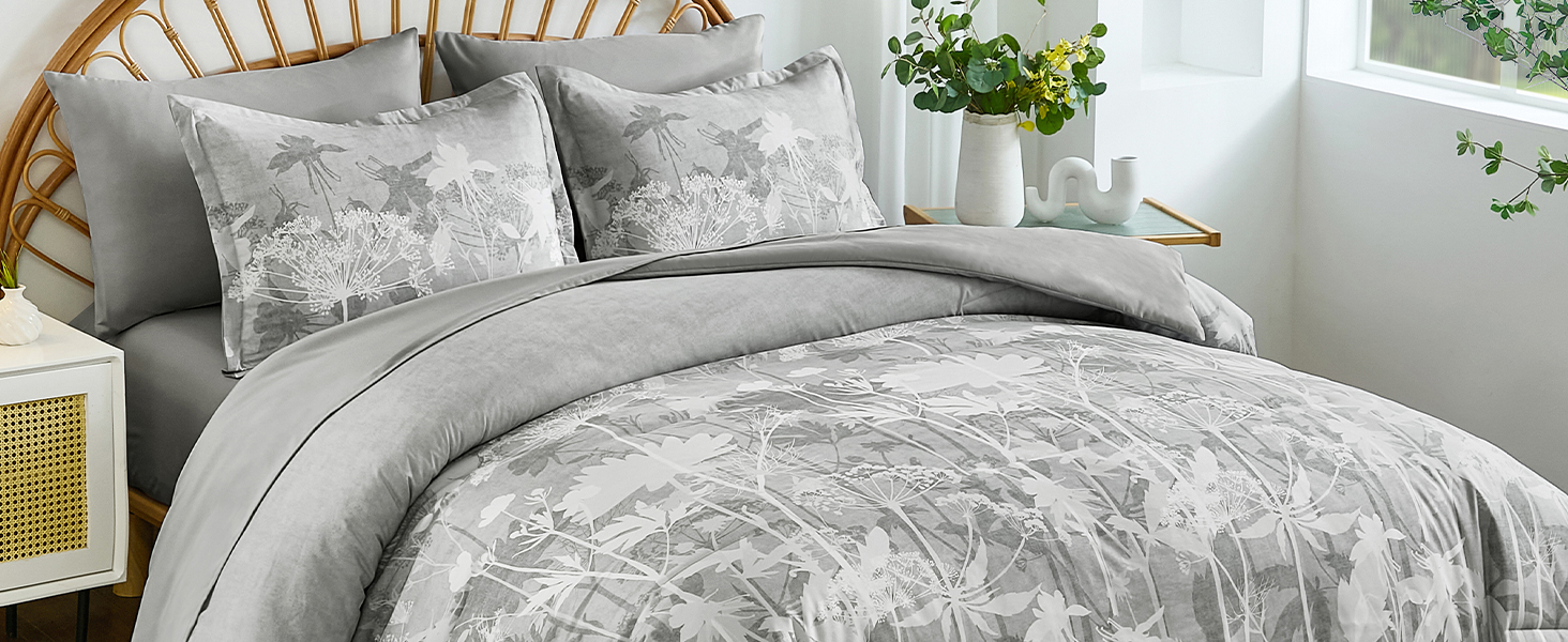 grey comforter