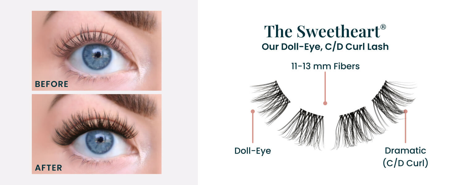3D. Sweetheart Lash Clusters