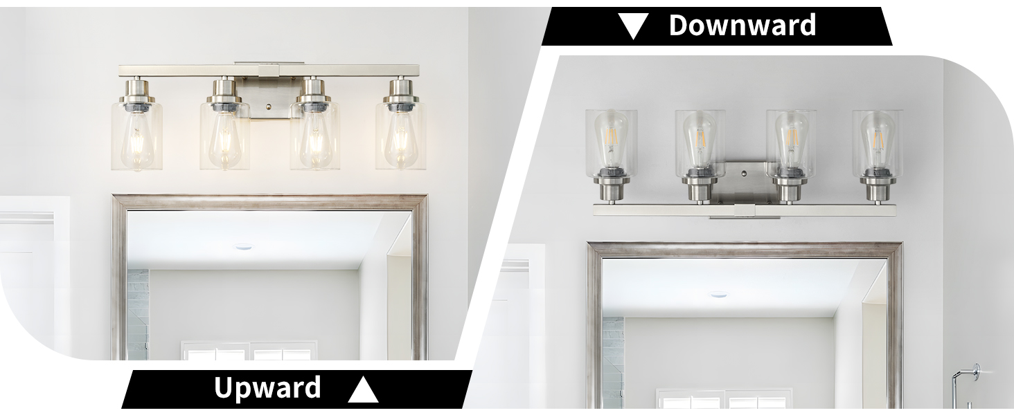 bathroom light fixtures;bathroom lighting fixture over mirror;bathroom vanity light wall sconcese