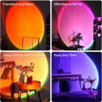 Sunset Lamp Projector with APP Control - 21 Color Changing LED Sunset Light, 180° Adjustable for Photography, Bedroom Decor, Party, Wedding, Mood Lighting - Image 6