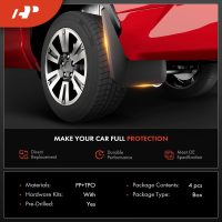 A-Premium Set of 4PCS Mud Flaps Splash Guards Mudguards Mudflaps with Hardware Kits Accessory Compatible with Honda HR-V HRV, 2016-2021, Sport Utility, Front LH RH and Rear LH RH - Image 2