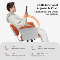 Newtral Freedom-X Criss Cross Chair with Wheels & Amrests- Cross Legged Office Chair with Laptop Tray, Multi-Position Recliner Chair, Adjustable Ergonomic Chair, Relax, Work from Home - Image 6