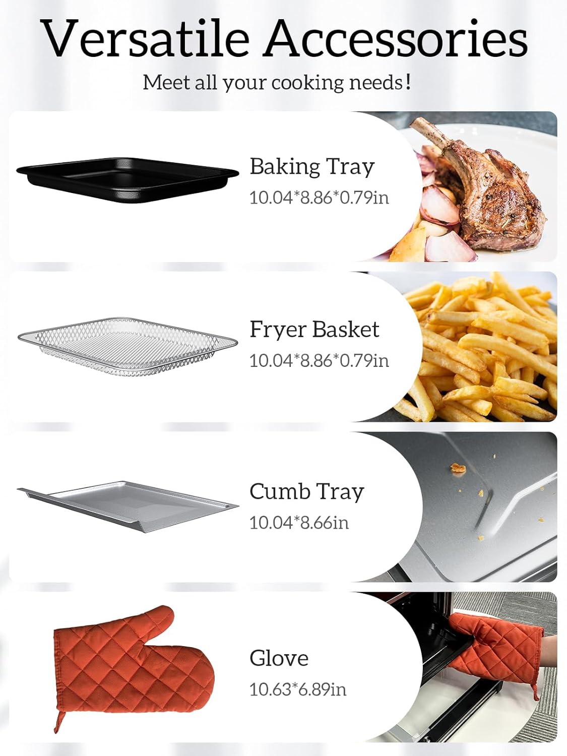 Kitchen Elite Air Fryer Toaster Oven Combo, 12.6 QT Stainless Steel Airfryer 10 in 1, Convection Oven Countertop 450°F, Non-Toxic for Bake, Roast, Reheat, Broiler, Dehydrate with Digital Touch Screen - Image 5