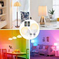 Brightown E26 Rechargeable Light Bulb with Remote and Timer, Battery Backup Bulb for Sconces and Lamps, Magnetic Bulbs for Non-Hardwired Fixture, 3 Color Temperatures + 9 RGB Colors, Dimmable, 2 Pack - Image 6
