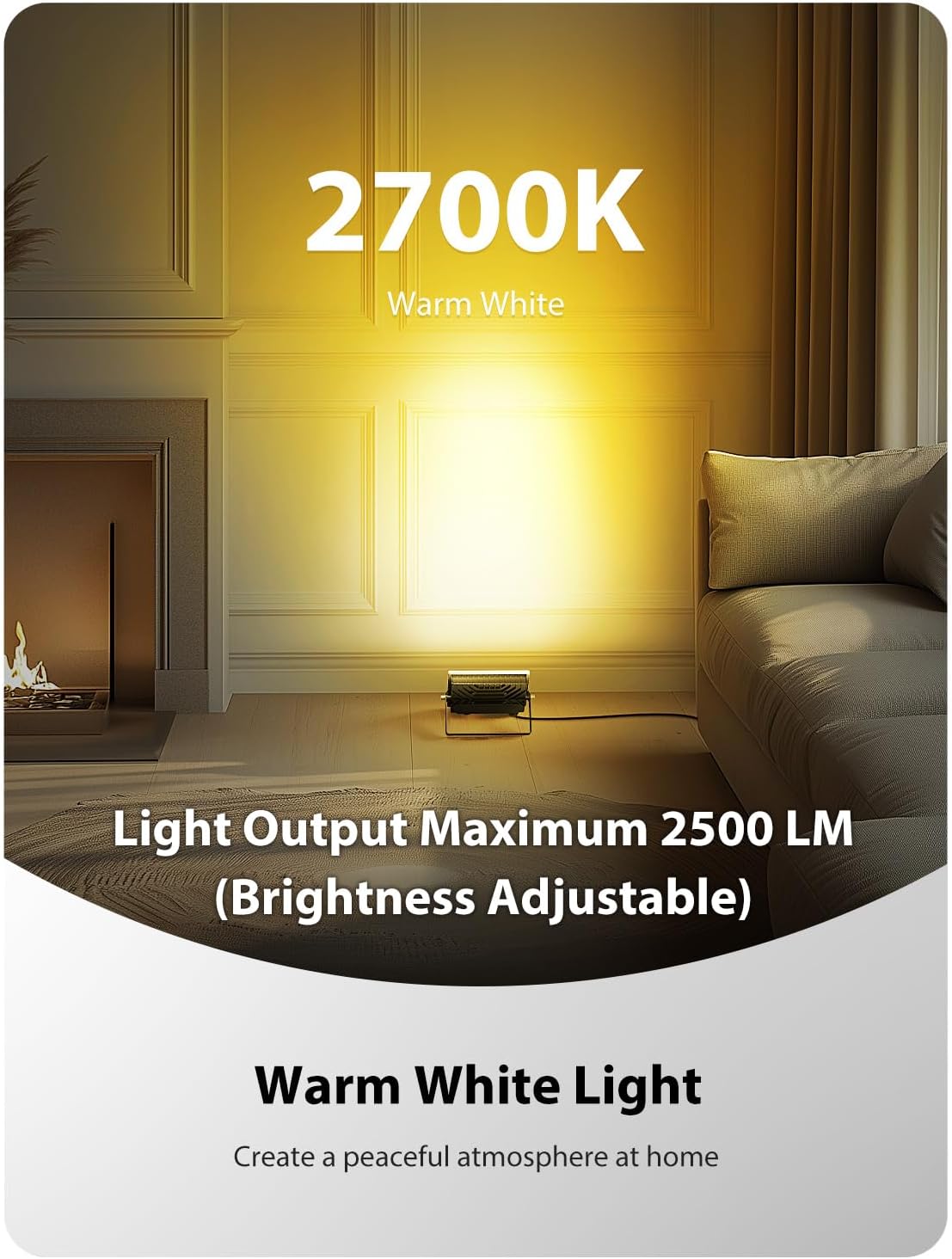 Onforu LED Flood Light Outdoor 30W 2500LM, Color Changing RGBW Floodlight with Remote, 2700K Warm White IP66 Stage Lights Indoor Uplights for Events, Uplighting for Halloween 4 Pack - Image 3