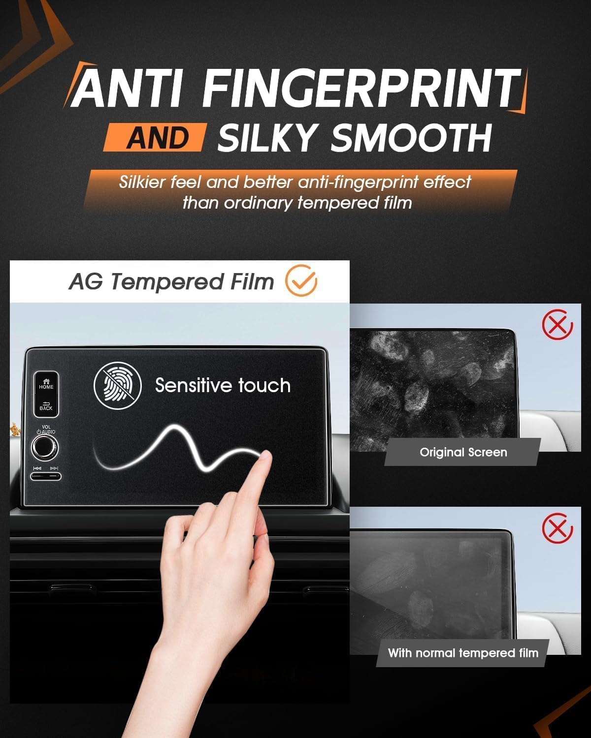 CDEFG Matte Anti Glare for 2023 2024 2025 Honda HR-V Screen Protector, 9 Inch Touchscreen, for HRV (LX, Sport, EX-L) Accessories Matte Tempered Glass - Image 3