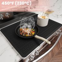 Silicone Stove Mat, 28 x 20 inch StoveTop Cover Protector, Extra Large Dish Drying Mat for Kitchen, Glass Top Electric Stove Cooktop Cover, Heat Resistant Mat(Black) - Image 4