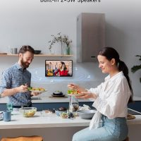 SYLVOX Kitchen TV, Small Smart TV for Kitchen, 15.6 inch 1080P Full HD Under Cabinet TVs, Google Smart Television with Voice Remote Control WiFi Bluetooth Chromecast 2 Speakers, Compact & Foldable - Image 8