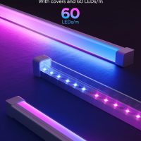 Govee RGBIC LED Strip Lights 32.8ft with Covers, Smart Lights Work with Alexa and Google Assistant, LED Diffuser Channel with LED Lights for Bedroom, Skirting Lines, Studio, Cabinet - Image 3