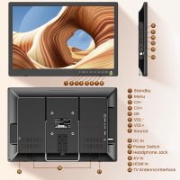 NORTHING 17.2" Portable TV for Camping, 7000mAH Built-in Powered TV with Antenna/USB/HDMI/AV Input, 12V Small T V for Camping Bedroom Kitchen RV Patio Car Power Outage, Sleep Timer - Image 7
