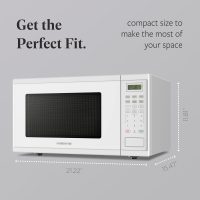 Farberware 1.1 Cu. Ft. 1000-Watt Microwave Oven Digital Control, 10 Power Levels, One-Touch Cooking, Defrost, Child Safety Lock, White - Image 4