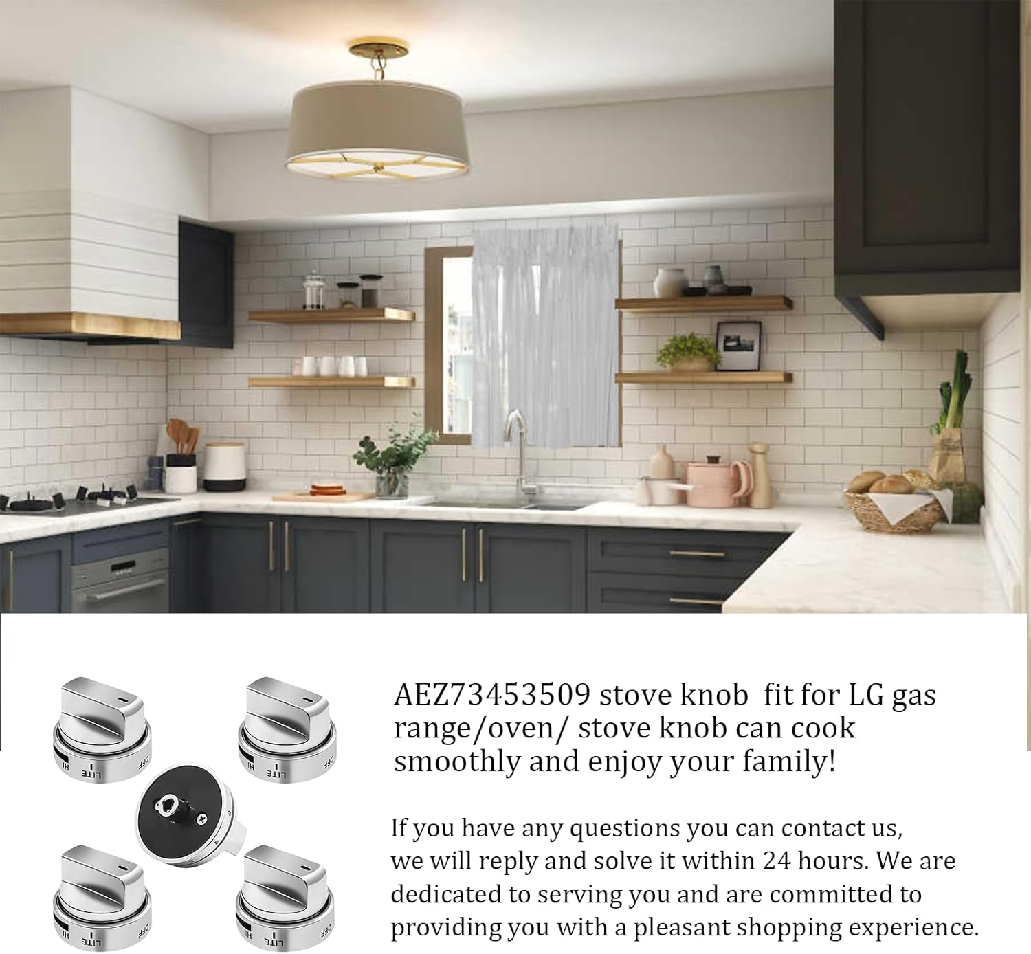 AEZ73453509 Stove Knobs Replacements Compatible with lg Gas Range Oven Stove LRG3085ST LRG3095ST LRG3081ST LRG3091ST LRG3093ST,AEZ72909008 AP5669773 Knobs Compatible with lg Stove,3-Year Support - Image 7