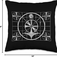TELEVISION TV VIDEO TEST PATTERN VINTAGE Throw Pillow - Image 4