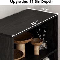 IRONCK Industrial Bookshelves and Bookcases with Doors 11.8 in Depth Floor Standing 5 Shelf Display Storage Shelves Bookcase Home Decor Furniture for Home, Office, Living Room, Bedroom - Image 5