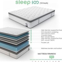 King Mattress 10 Inch, 5-Zone Deep Sleep Firm Mattress with Extra Lumbar & Shoulder Support, Hotel Collection Hybrid Mattresses Pain Relief - Fiberglass Free & No Odor - 365 Night Trial - Image 5