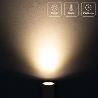 SUNVIE 2 Pack LED Up Lights for Indoor Use Uplight, Warm White Floor Spotlight Lamp, 120V Spot Lights for Uplighting Accent Lighting, 5.9 FT Cord with Foot Switch - Image 3