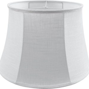 Tootoo Star Brown Large Drum Lamp Shade for Chandeliers Floor Light and Table Lamp,12x16x11" Spider,Fabric Natural Linen Hand Crafted (White)