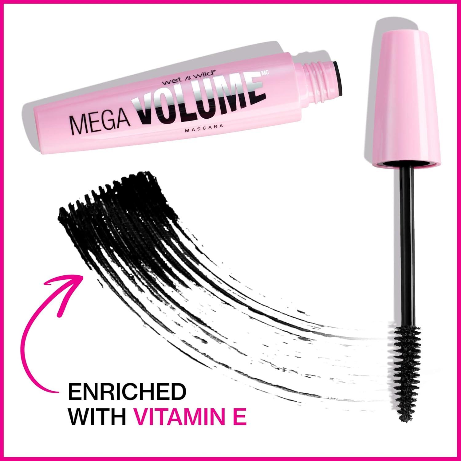 wet n wild Mascara Mega Volume - Volumizing, Waterproof, Smudge-Resistant, Cruelty-Free, Gluten-Free, Sulfate-Free & Vegan - Very Black - Image 5