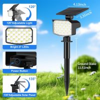 Solar Spot Lights Outdoor Waterproof Adjustable Solar Powered Landscape Lights for Yard 3 Long Time Lighting Modes Spotlights for Pathway Garden Outside Wall Pool Porch- 10 Pack, Cool White - Image 6