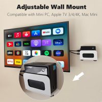 Adjustable Cable Box Wall Mount Or VESA Mount Behind The Monitor, for Mac Mini,Switch,Roku,Mini PC,Routers, DVD Players, Streaming Media Player and More (Thickened Metal) - Image 3